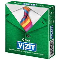 Купить: Vizit Color 3 шт презервативы цветные ароматизированные