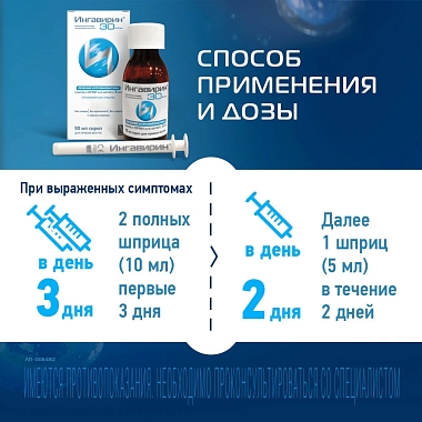 Купить Ингавирин 30 мг/5 мл 90 мл сироп