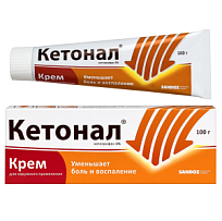 Купить: Кетонал 5% 100 г крем для наружного применения