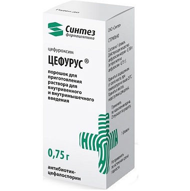 Купить Цефурус 750 мг 1 шт порошок для приготовления раствора для внутривенного и внутримышечного введения флакон