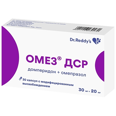 Купить Омез ДСР 30 мг + 20 мг 30 шт капсулы с модифицированным высвобождением