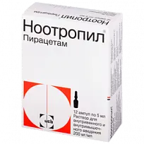 Купить: Ноотропил 20 % 5 мл 12 шт раствор для внутривенного и внутримышечного введения ампулы