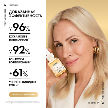 Купить Vichy Neovadiol  30 мл антивозрастная сыворотка для лица с ниацинамидом и витамином С 5 действий