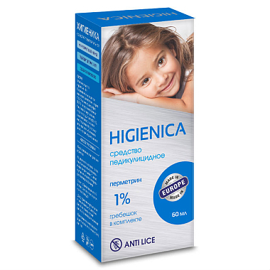 Купить Хигиеника 1% 60 мл средство педикулицидное флакон