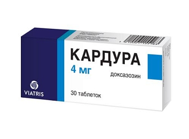 Купить Кардура 4 мг 30 шт таблетки