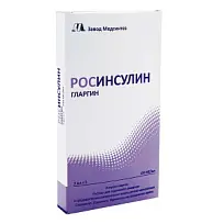 Купить: Росинсулин гларгин 100 МЕ/мл 3 мл 5 шт раствор для подкожного введения картриджи в шприц-ручках КомфортПен