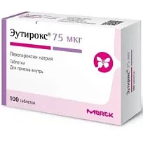 Купить: Эутирокс 75 мкг 100 шт таблетки