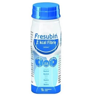 Купить Fresubin 200 мл 4 шт напиток с пищевыми волокнами вкус нейтральный 2ккал