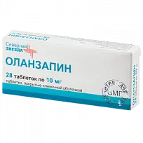 Купить: Оланзапин-СЗ 10 мг 28 шт таблетки покрытые пленочной оболочкой