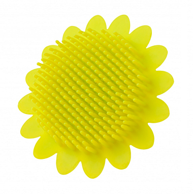 Купить Roxy-Kids мочалка антибактериальная силиконовая подсолнух салатовая