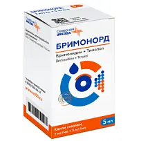 Купить: Бримонорд 2 мг/мл + 5 мг/мл 5 мл капли глазные флакон-капельница