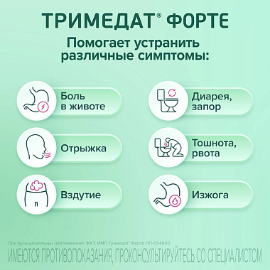 Купить Тримедат форте 300 мг 20 шт таблетки с пролонгированным высвобождением покрытые пленочной оболочкой