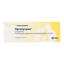 Купить: Оргалутран 0,25 мг/0,5 мл 5 шт раствор для подкожного введения шприц