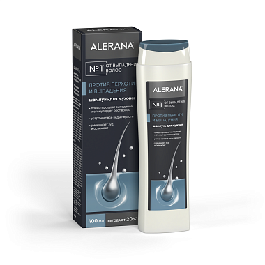Купить Alerana 400 мл шампунь для мужчин 2в1 против перхоти