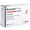 Купить Конкор 5 мг 30 шт таблетки покрытые пленочной оболочкой