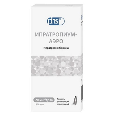 Купить Ипратропиум-Аэро 20 мкг / доз 200 доз аэрозоль для ингаляций дозированный