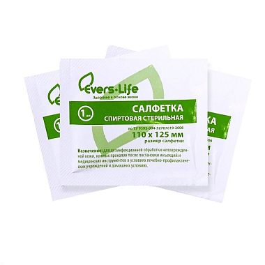 Купить Evers Med 1 шт салфетки спиртовые стерильные 110 мм х 125 мм