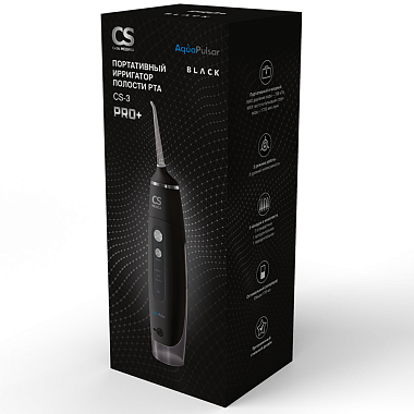 Купить CS Medica Aquapulsar CS-3 PRO+ ирригатор полости рта портативный черный