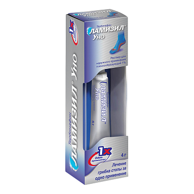 Купить Ламизил Уно 1% 4 г раствор для наружного применения