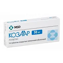 Купить: Козаар 50 мг 14 шт таблетки покрытые пленочной оболочкой