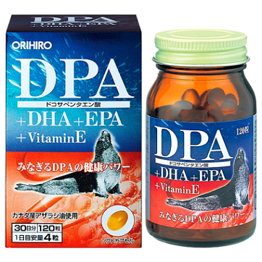 Купить Orihiro DPA + DHA + EPA + Витамин Е Омега-3 120 шт капсулы