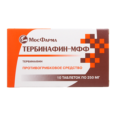 Купить Тербинафин-МФФ 250 мг 10 шт таблетки