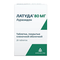 Купить: Латуда 80 мг 28 шт таблетки покрытые пленочной оболочкой