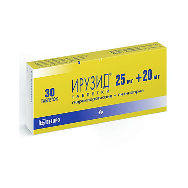 Купить Ирузид 25 мг + 20 мг 30 шт таблетки