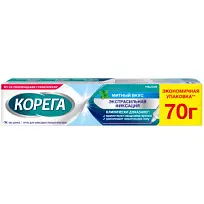 Купить: Корега Экстра Сильный 70 г крем для фиксации зубных протезов мятный вкус
