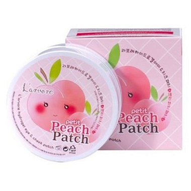 Купить Larvore гидрогел д/глаз и щек с колл золотом патчи №60 HYDROGEL EYE & CHEEK PETIT PEACH PATCH