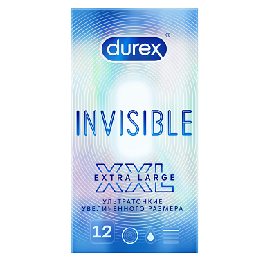 Купить Durex Invisible XXL 12 шт презервативы ультра тонкие