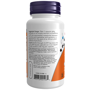 Купить Now Foods 5-НТР 200 мг 60 шт капсулы