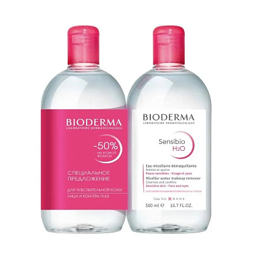 Купить Bioderma Sensibio H2O 500 мл 2 шт вода мицеллярная для чувствительной кожи