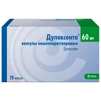 Купить: Дулоксента 60 мг 28 шт капсулы кишечнорастворимые