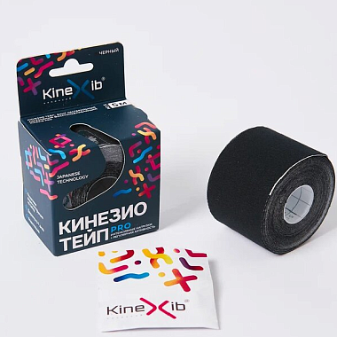Купить Кинезио тейп Kinexib Pro 5 см × 5 м бинт адгезивный черный