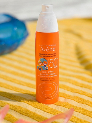 Купить Avene SPF50+ 200 мл спрей солнцезащитный детский