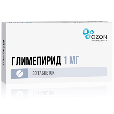 Купить Глимепирид 1 мг 30 шт таблетки