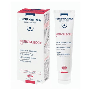Купить IsisPharma Ruboril Metroruboril A.Z 30 мл крем для чувствительной кожи с выраженными признаками розацеа и купероза