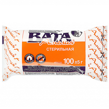 Купить Вата хирург AMELIA 100г стерил