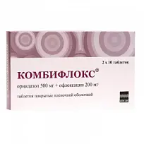 Купить: Комбифлокс 500 мг + 200 мг 20 шт таблетки