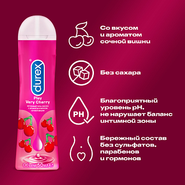 Купить Durex Play Cherry  гель-смазка 50 мл вишня