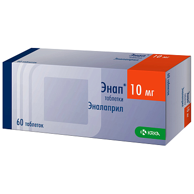 Купить Энап 10 мг 60 шт таблетки