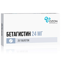 Купить: Бетагистин-Озон 24 мг 20 шт таблетки
