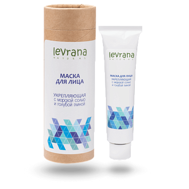 Купить Levrana 50 мл маска для лица укрепляющая с розовой морской солью и голубой глиной