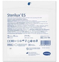 Купить: Sterilux ES 10 см x 10 см 10 шт салфетки стерильные 8-слойные 17-нитевые