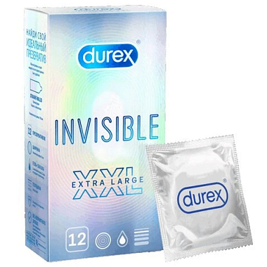 Купить Durex Invisible XXL 12 шт презервативы ультра тонкие