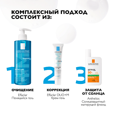 Купить La Roche-Posay Effaclar 400 мл гель очищающий пенящийся  для умывания чувствительной жирной проблемной кожи лица и тела склонной к прыщам и акне