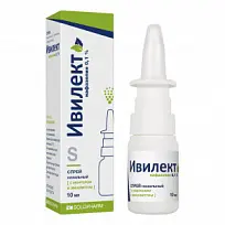 Купить: Ивилект 0,1 % 10 мл спрей назальный с ментолом и эвкалиптом флакон