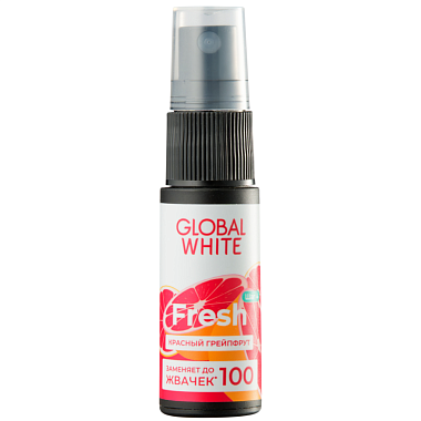 Купить Global White 15 мл спрей для полости рта освежающий красный грейпфрут