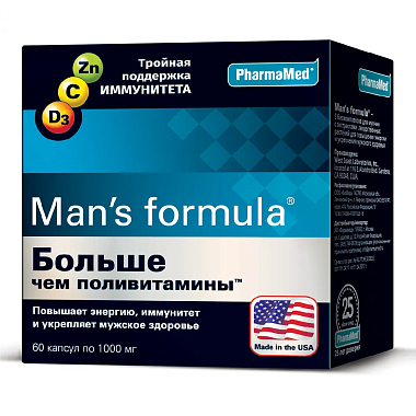 Купить Man's formula Больше чем поливитамины 60 шт капсулы
